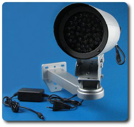 IR Scheinwerfer 30m 48 LEDs semidiskret IP66 60 Grad Bild zum Schließen anclicken